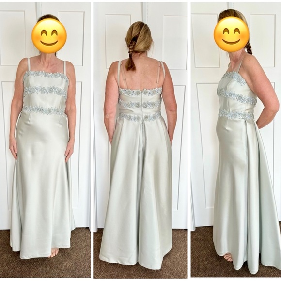 Frascara | Silk/wool evening gown - Picture 2 of 7